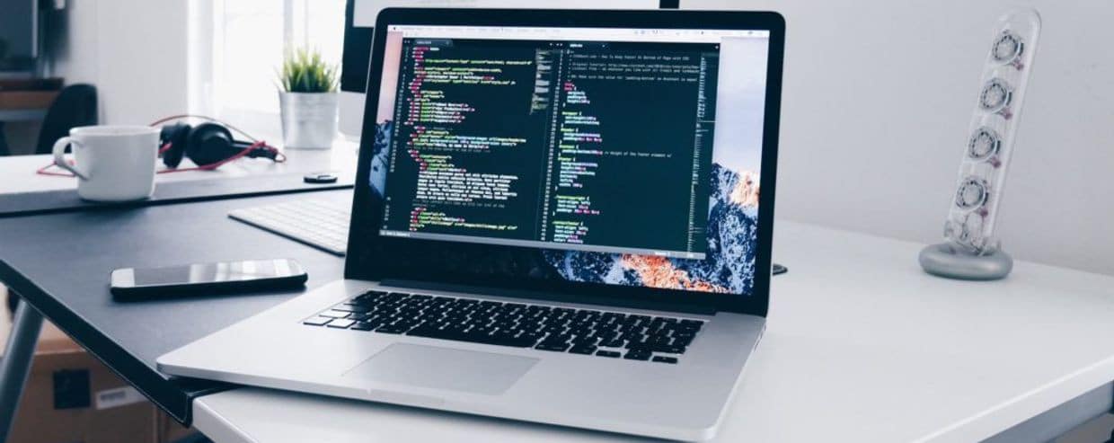 laptop with code