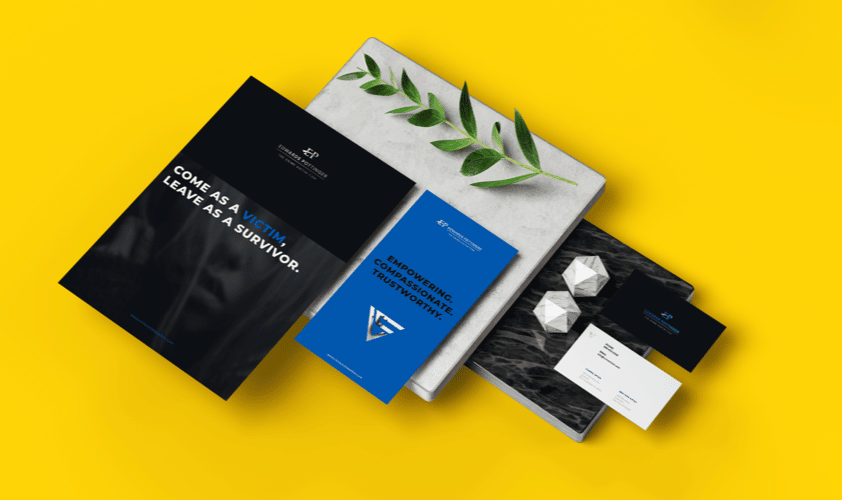 Edwards Pottinger branded folders and cards