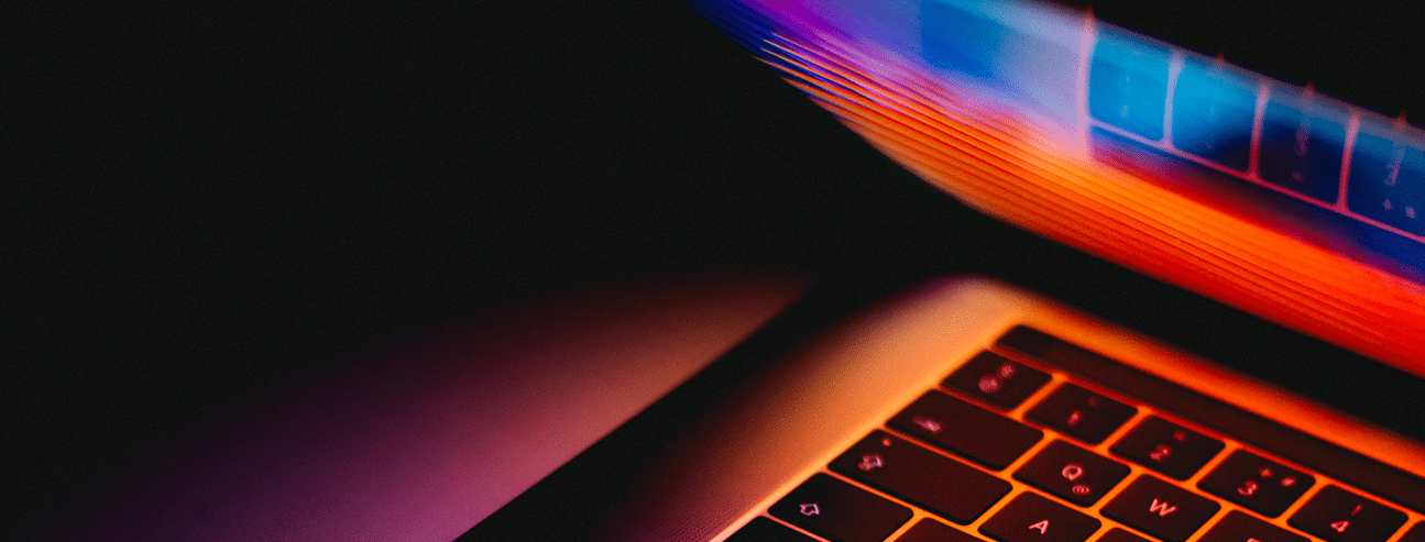 Laptop Screen Casting Glow